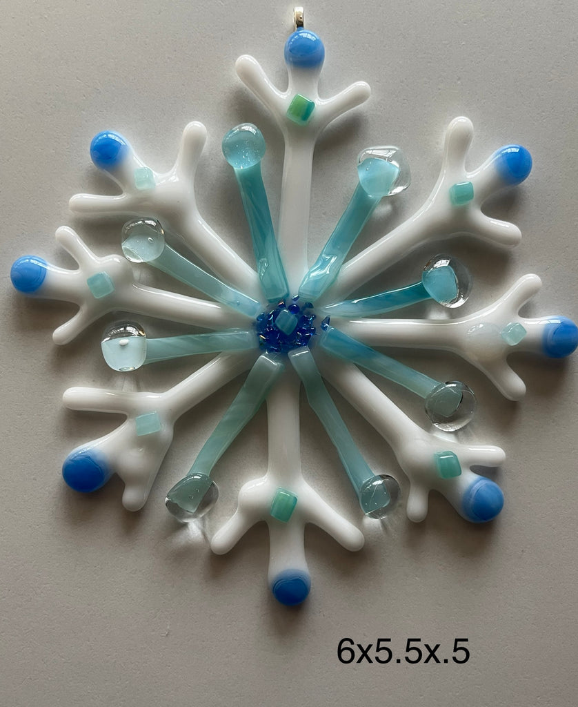 Variety of Shades of Blue Snowflake