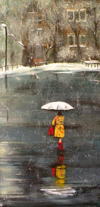 Umbrella Girl: SleetStreet