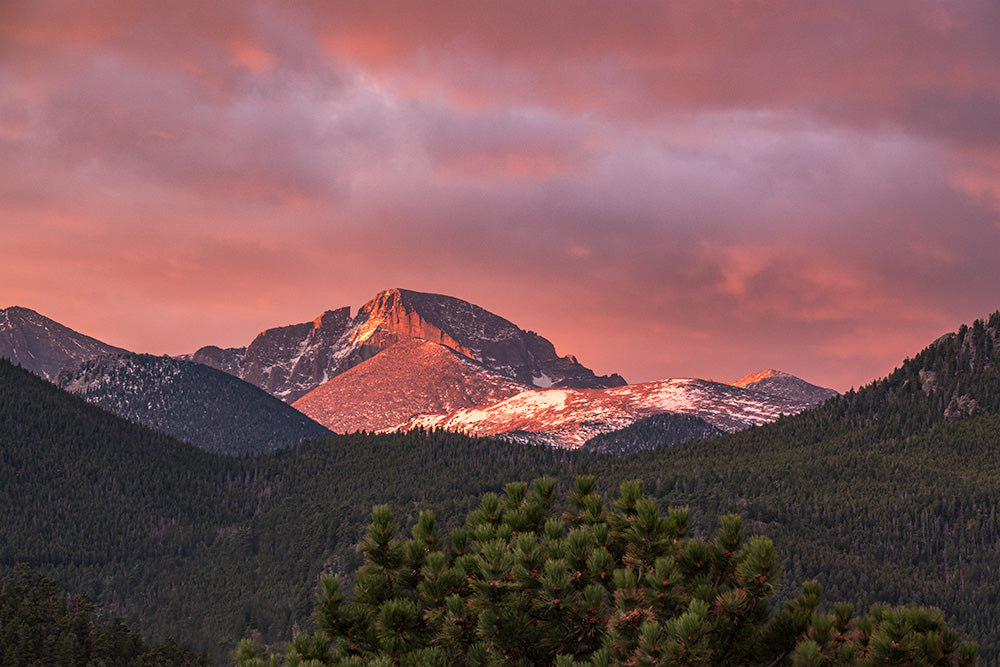 Sunrise on Longs Peak in Rocky Mountain National Park