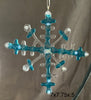Clear, Teal, and White Snowflake