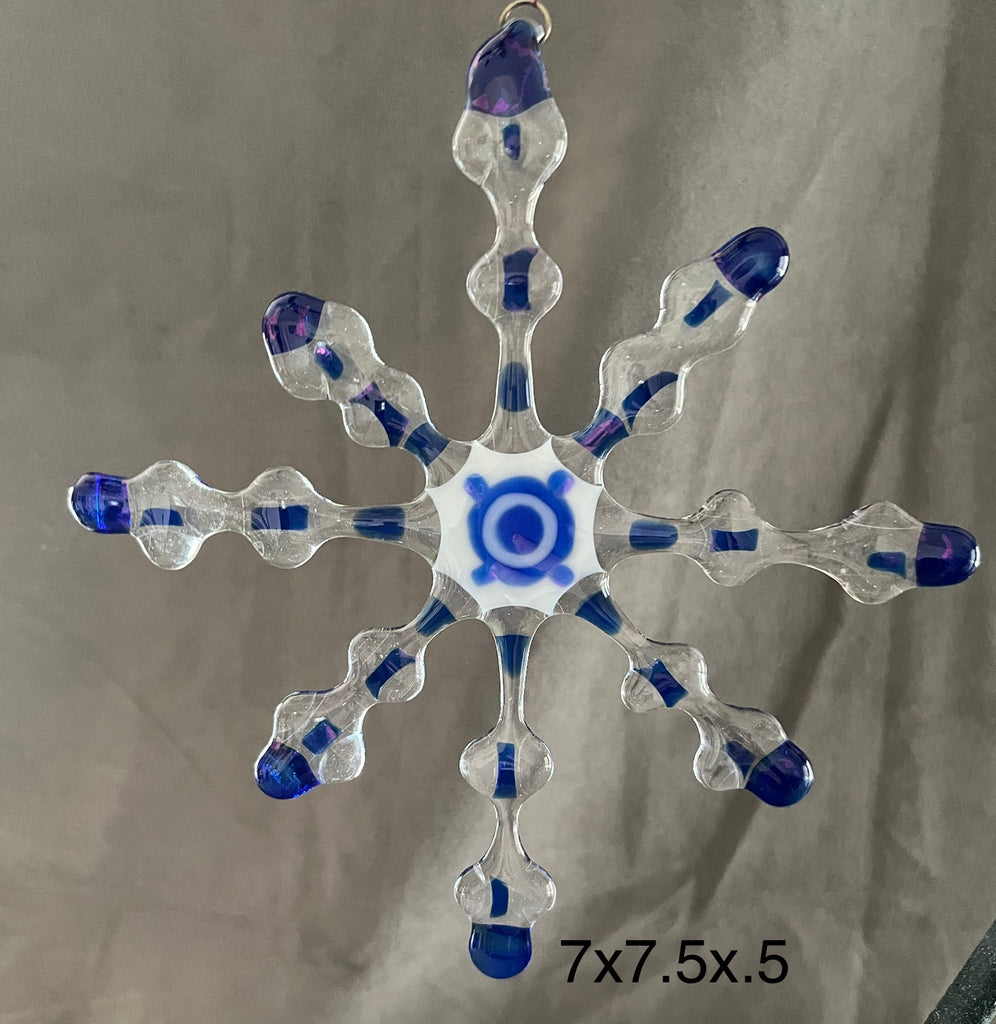 Clear and Blue Snowflake