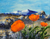 Poppies with a Mountain View
