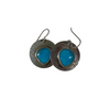 Textured Turquoise Dangle Earrings (bright)