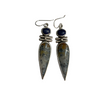 Red Marcasite with Lapis Lazuli Earrings
