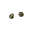 Sterling Silver Earrings Gold 18k studs with Chrome Diopside