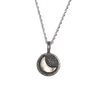 Tiny Silver Moon Necklace