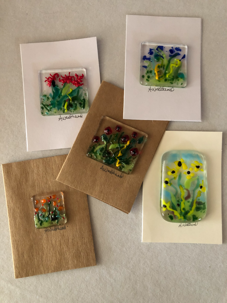 Mini glass spring cards